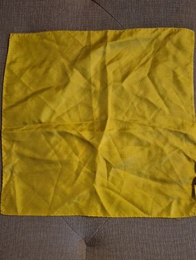 Original Penguin Yellow Solid Silk Pocket Square
